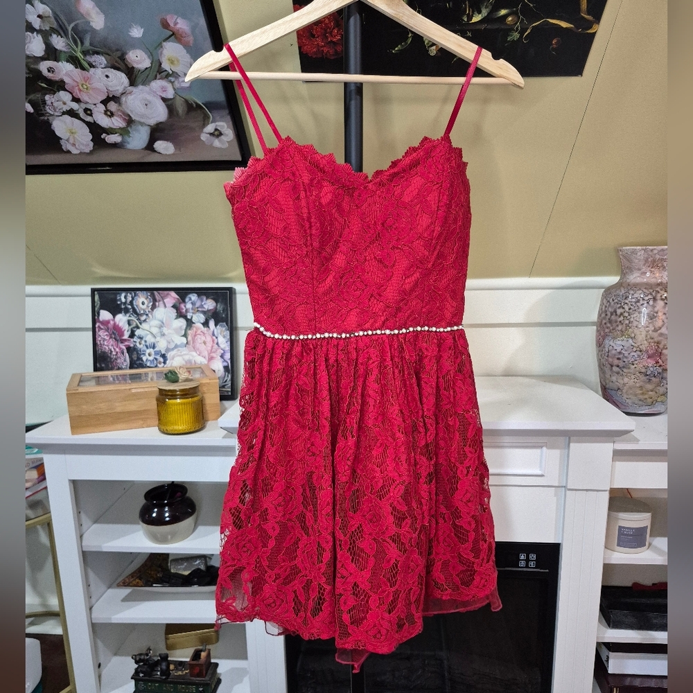 Jodi Kristopher Vibrant Red Dress
